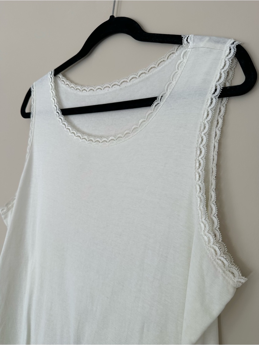 Grandmacore Cottagecore White Tank Top XL/XXL